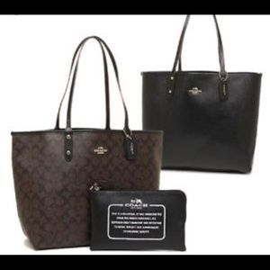 Authentic Coach reversible tote